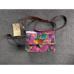 Patricia Nash Lanza Bloom Leather Crossbody Floral Purse Bag Whimsical Romantic